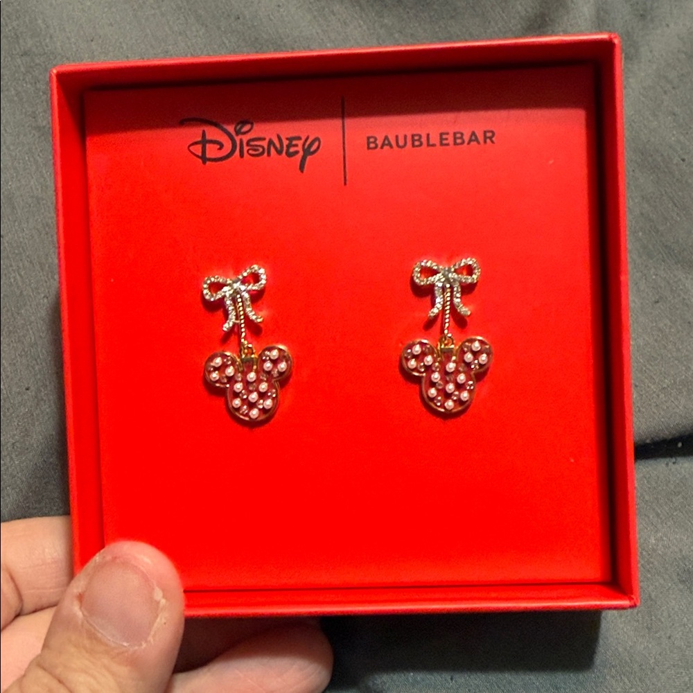 Baublebar Disney Mickey Shaped Ornament Dangly Earrings